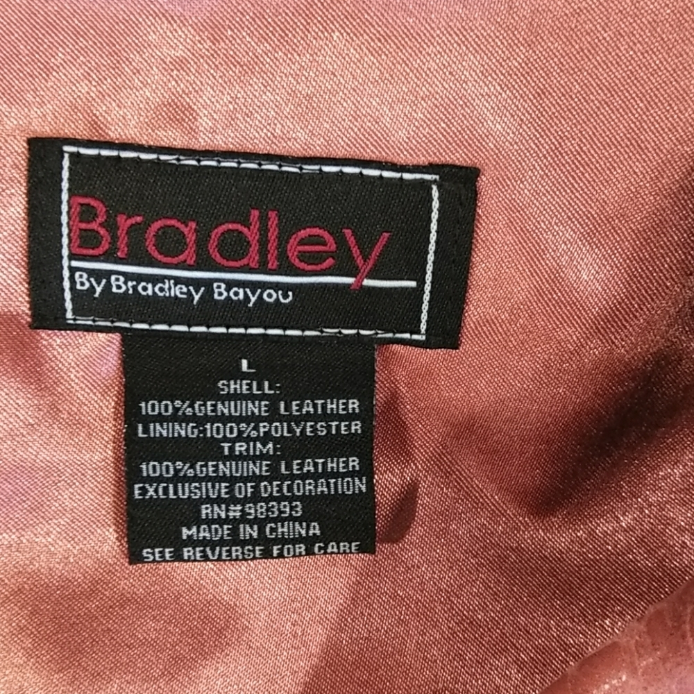 Bradley bayou Embossed leather jacket size L - Picture 7 of 10